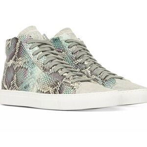 P448 Star embossed sneaker. High top. Snake pattern. Women’s 11. NEVER WORN